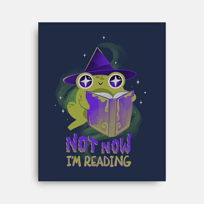 Not Now! I'm Reading-none stretched canvas-ricolaa