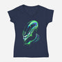 Colorful Xenomorph-womens v-neck tee-IKILO