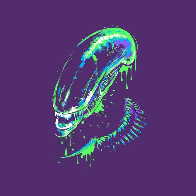 Colorful Xenomorph-womens off shoulder sweatshirt-IKILO