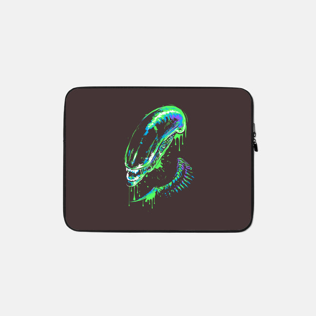 Colorful Xenomorph-none zippered laptop sleeve-IKILO