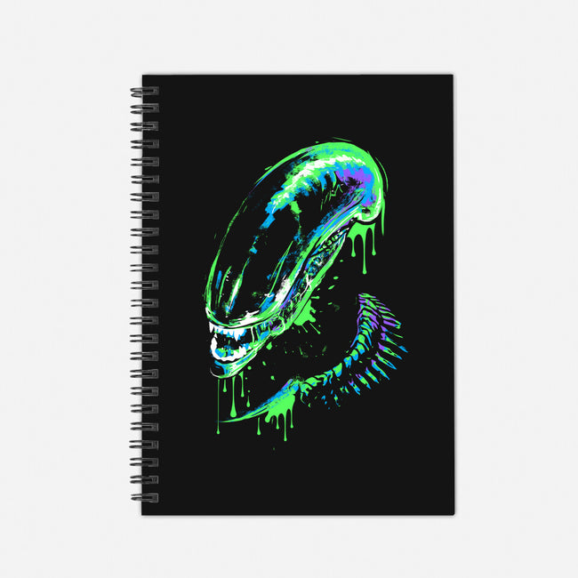 Colorful Xenomorph-none dot grid notebook-IKILO