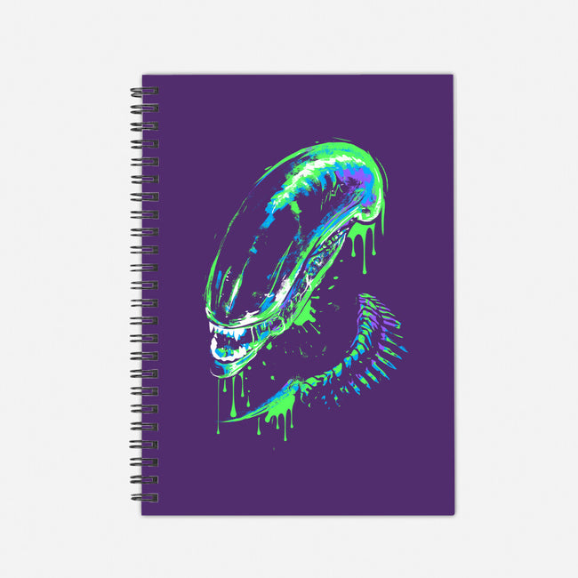 Colorful Xenomorph-none dot grid notebook-IKILO