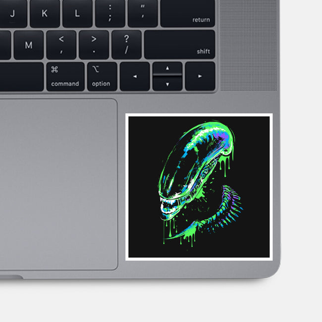 Colorful Xenomorph-none glossy sticker-IKILO