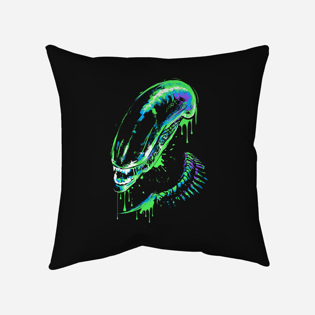 Colorful Xenomorph-none removable cover w insert throw pillow-IKILO