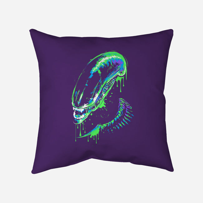 Colorful Xenomorph-none removable cover w insert throw pillow-IKILO