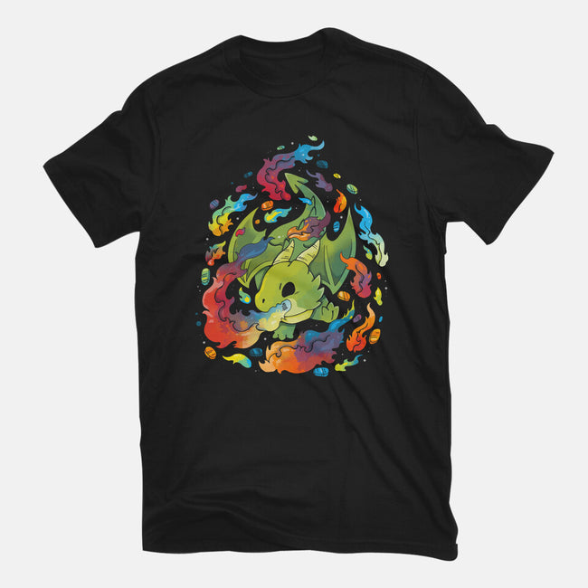 Dragon Flame Colors-womens basic tee-Vallina84