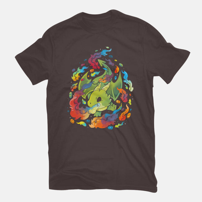 Dragon Flame Colors-womens basic tee-Vallina84