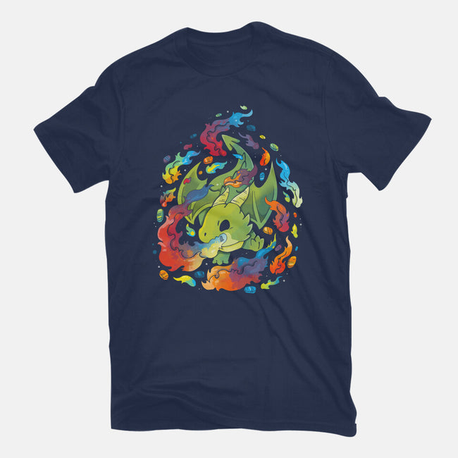 Dragon Flame Colors-womens basic tee-Vallina84