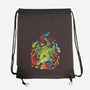 Dragon Flame Colors-none drawstring bag-Vallina84