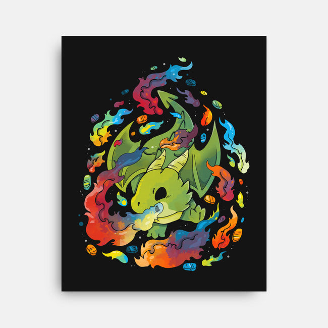 Dragon Flame Colors-none stretched canvas-Vallina84
