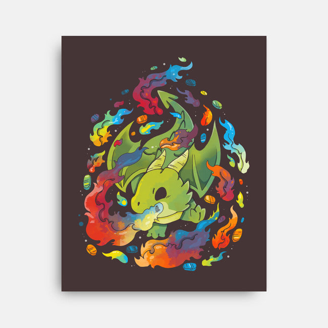 Dragon Flame Colors-none stretched canvas-Vallina84