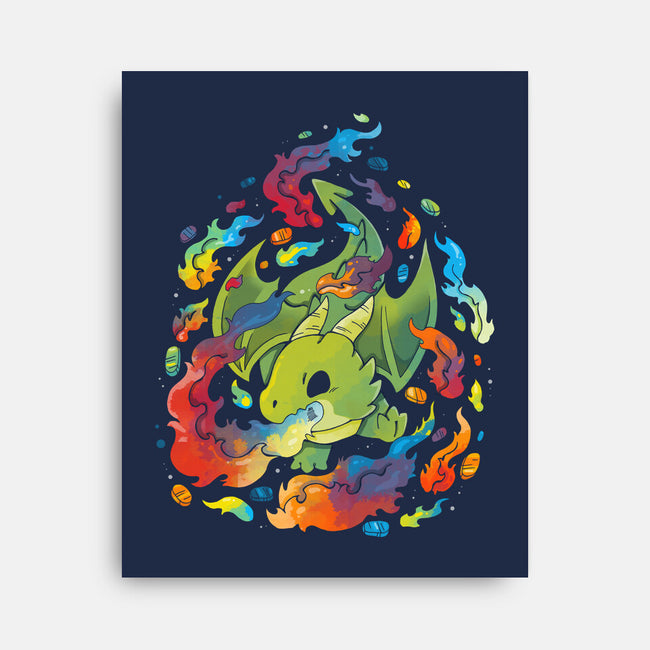 Dragon Flame Colors-none stretched canvas-Vallina84