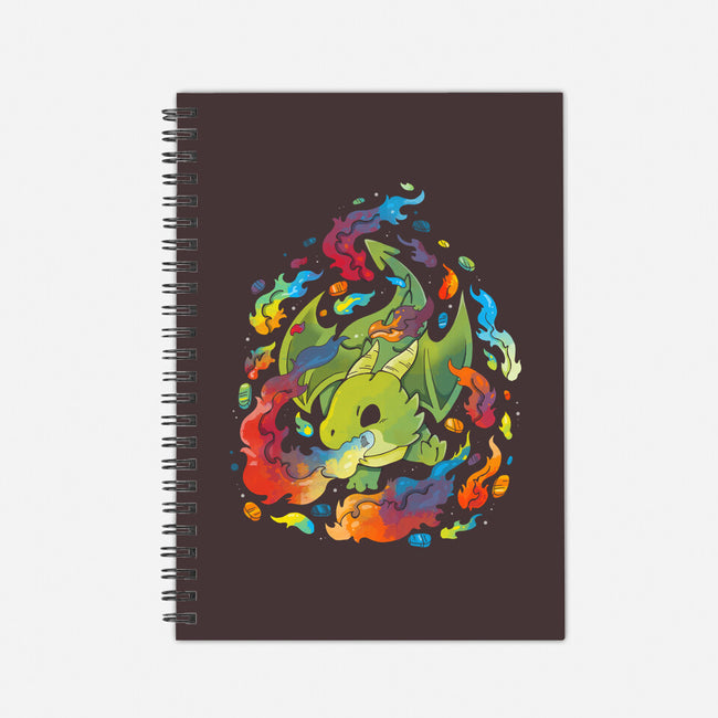 Dragon Flame Colors-none dot grid notebook-Vallina84