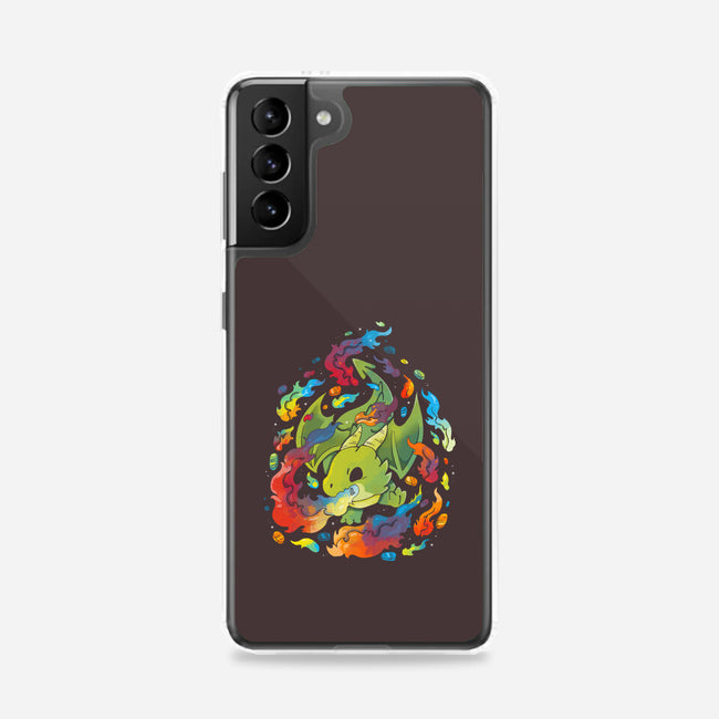 Dragon Flame Colors-samsung snap phone case-Vallina84