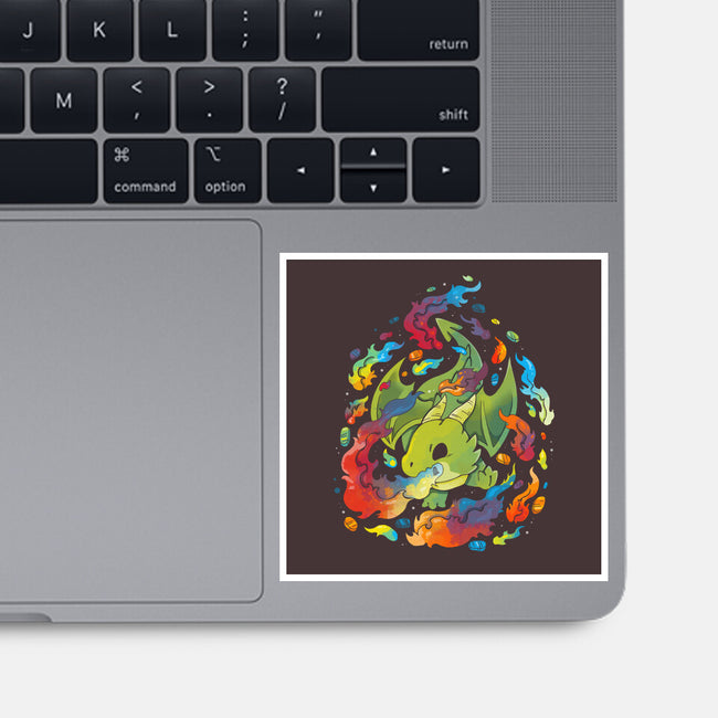 Dragon Flame Colors-none glossy sticker-Vallina84