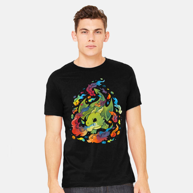 Dragon Flame Colors-mens heavyweight tee-Vallina84