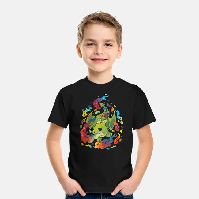 Dragon Flame Colors-youth basic tee-Vallina84