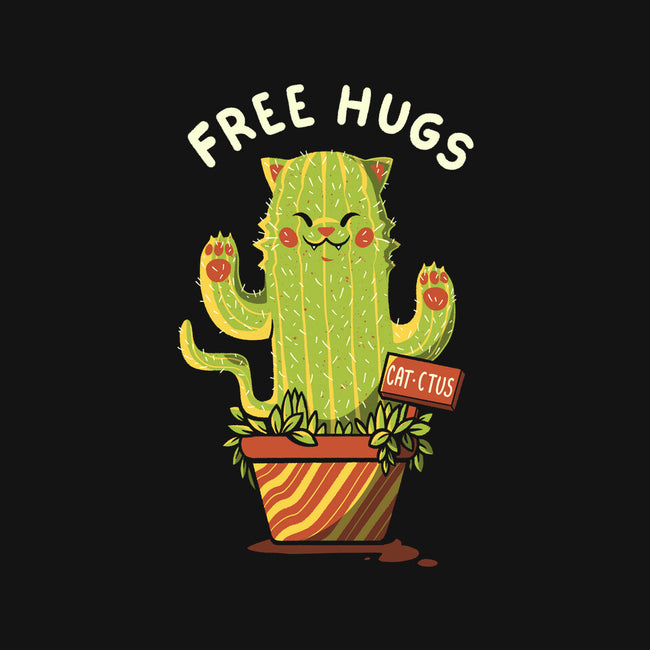 Catctus Free Hugs-none removable cover throw pillow-tobefonseca
