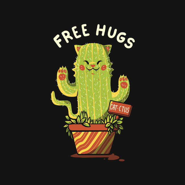 Catctus Free Hugs-none removable cover w insert throw pillow-tobefonseca