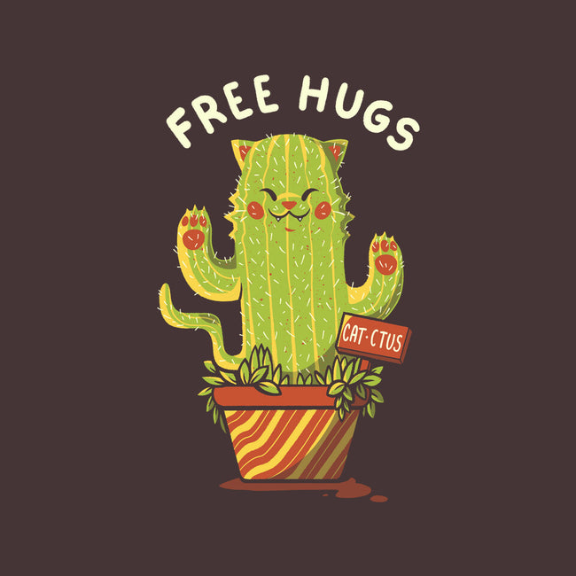 Catctus Free Hugs-none removable cover w insert throw pillow-tobefonseca