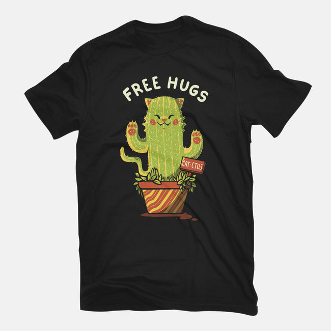 Catctus Free Hugs-womens basic tee-tobefonseca