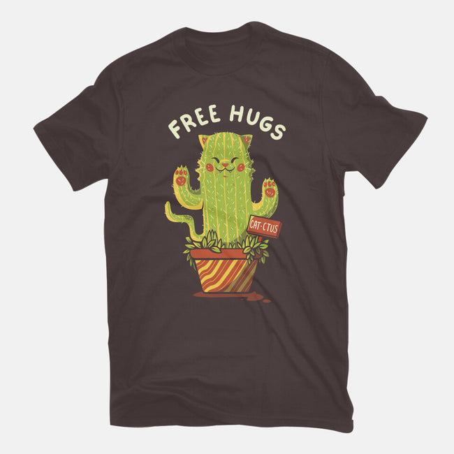 Catctus Free Hugs-womens basic tee-tobefonseca
