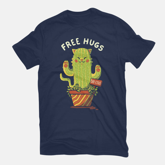 Catctus Free Hugs-youth basic tee-tobefonseca