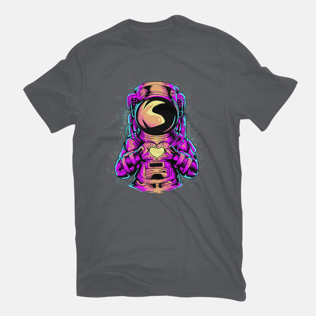 Astronaut Love Sign-mens heavyweight tee-daizzystudio