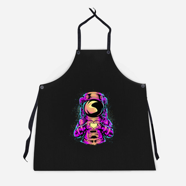 Astronaut Love Sign-unisex kitchen apron-daizzystudio