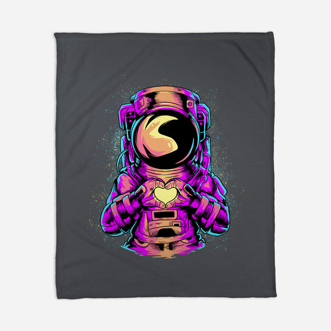 Astronaut Love Sign-none fleece blanket-daizzystudio