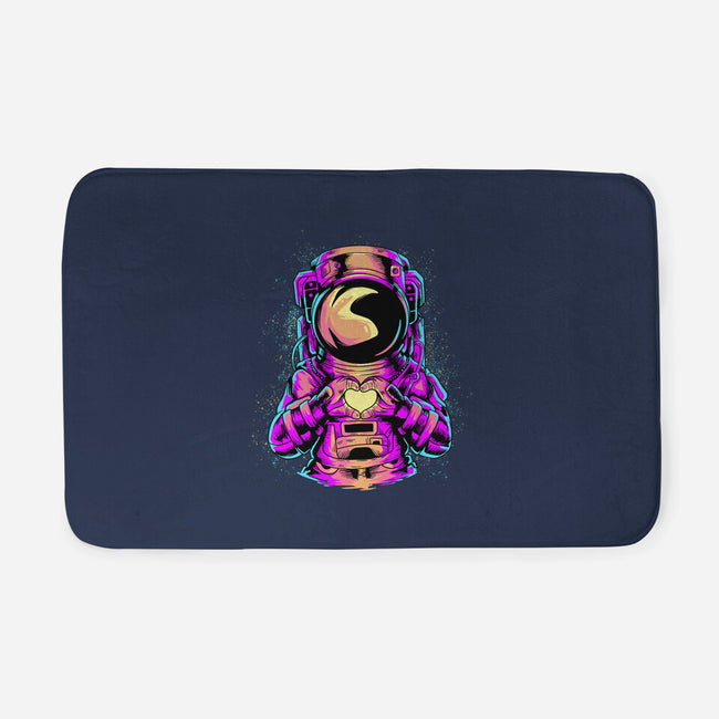 Astronaut Love Sign-none memory foam bath mat-daizzystudio