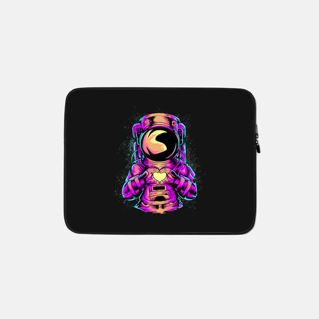 Astronaut Love Sign-none zippered laptop sleeve-daizzystudio