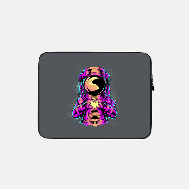 Astronaut Love Sign-none zippered laptop sleeve-daizzystudio