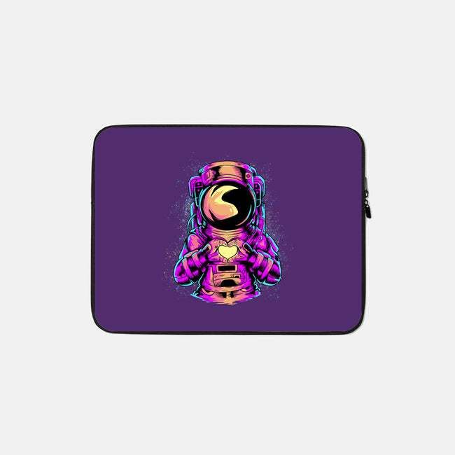 Astronaut Love Sign-none zippered laptop sleeve-daizzystudio