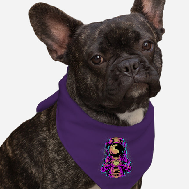 Astronaut Love Sign-dog bandana pet collar-daizzystudio
