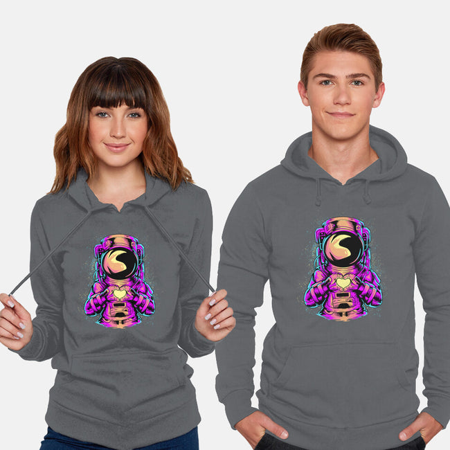 Astronaut Love Sign-unisex pullover sweatshirt-daizzystudio