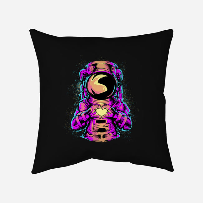 Astronaut Love Sign-none removable cover w insert throw pillow-daizzystudio