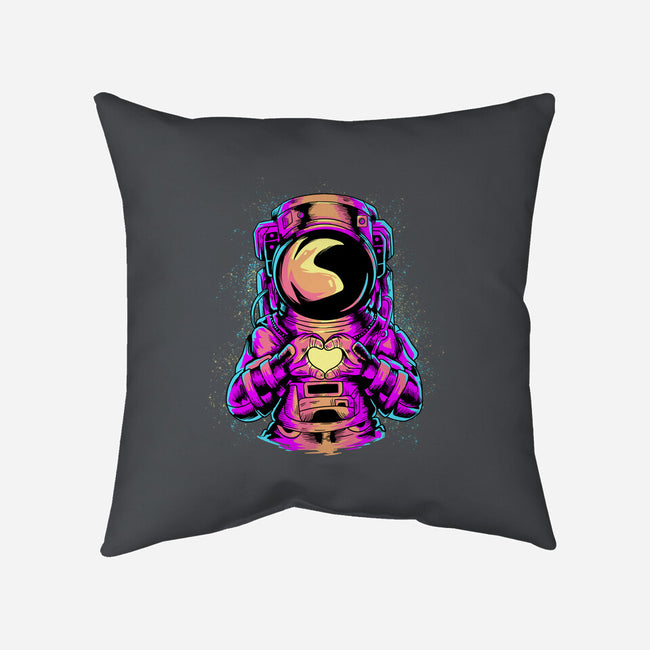 Astronaut Love Sign-none removable cover w insert throw pillow-daizzystudio