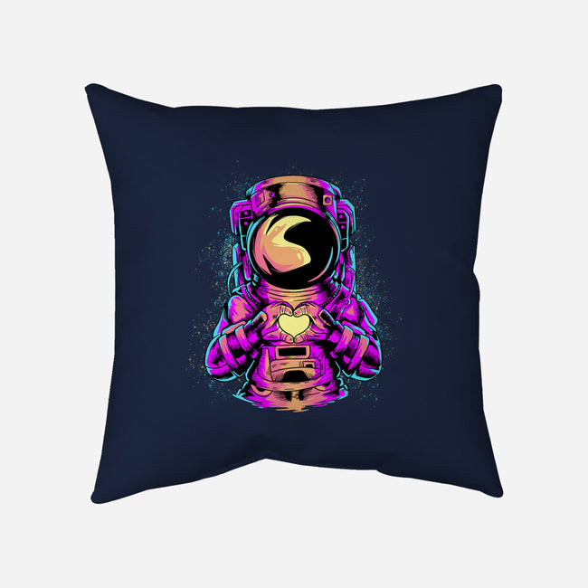 Astronaut Love Sign-none removable cover w insert throw pillow-daizzystudio