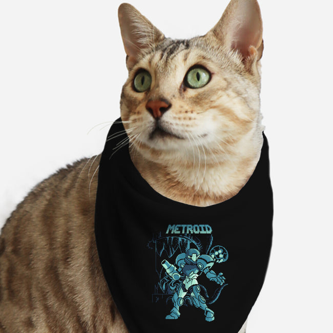 Pixel Metroid-cat bandana pet collar-Nihon Bunka