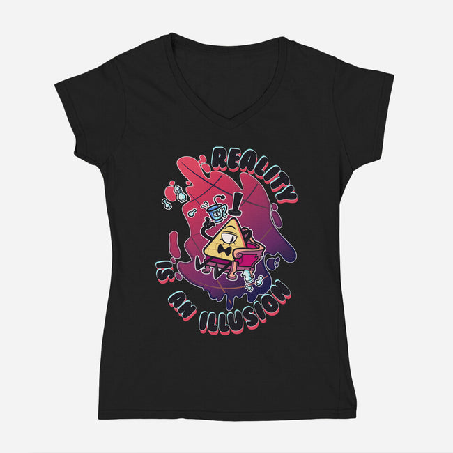 Reality Is An Illusion-womens v-neck tee-Duardoart