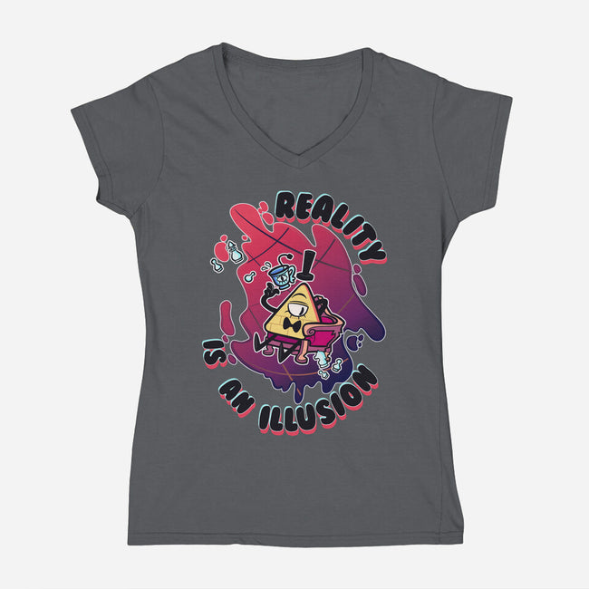 Reality Is An Illusion-womens v-neck tee-Duardoart