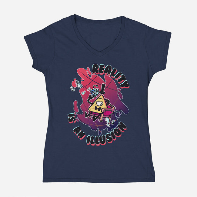 Reality Is An Illusion-womens v-neck tee-Duardoart