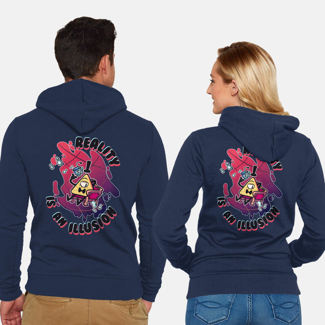 Reality Is An Illusion-unisex zip-up sweatshirt-Duardoart