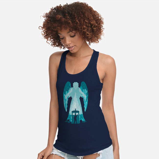 The Weeping Angel-womens racerback tank-dalethesk8er