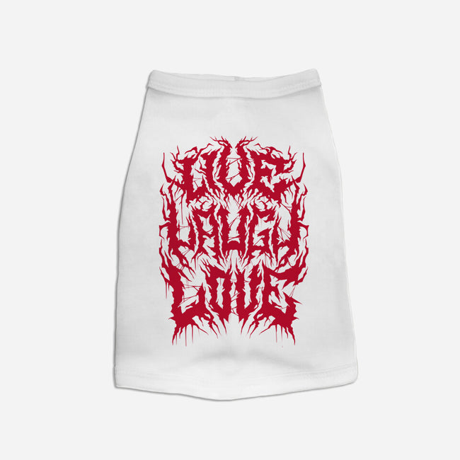 Live Laugh Love Black Metal-dog basic pet tank-Nemons