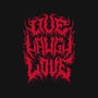 Live Laugh Love Black Metal-none drawstring bag-Nemons
