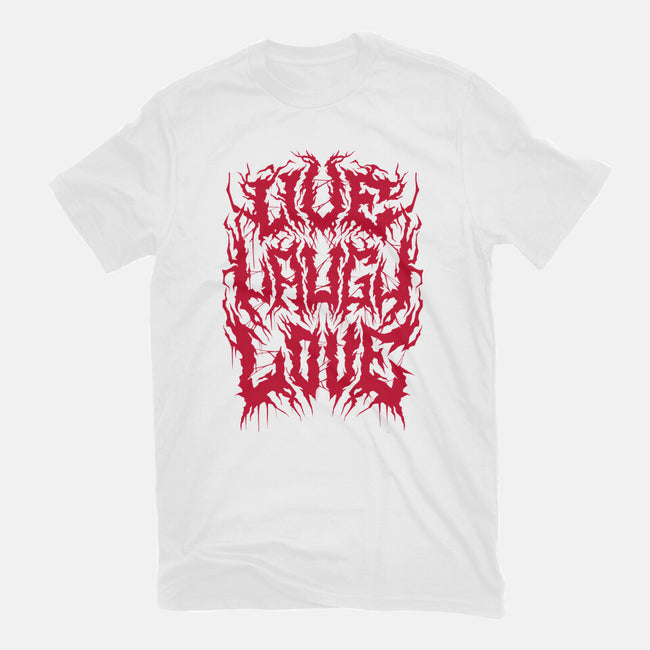 Live Laugh Love Black Metal-womens basic tee-Nemons