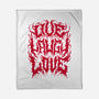 Live Laugh Love Black Metal-none fleece blanket-Nemons