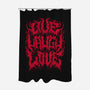 Live Laugh Love Black Metal-none polyester shower curtain-Nemons